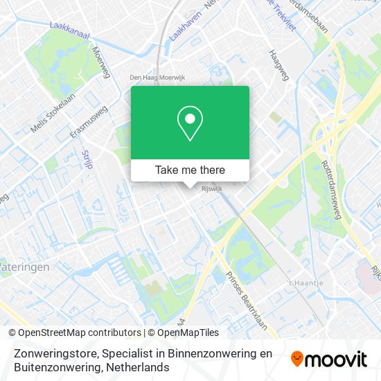 Zonweringstore, Specialist in Binnenzonwering en Buitenzonwering Karte