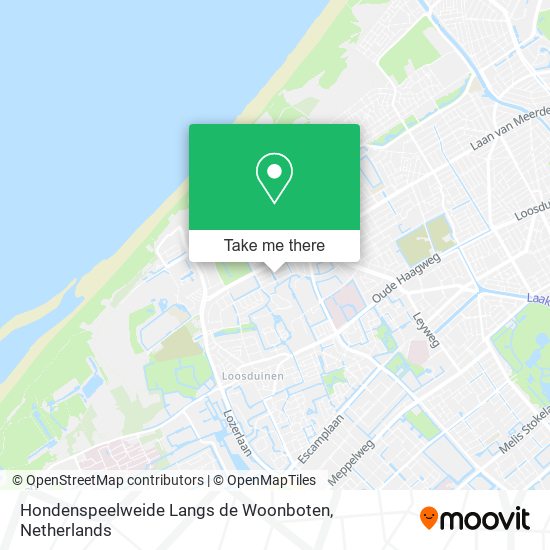 Hondenspeelweide Langs de Woonboten Karte