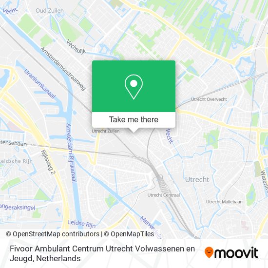 Fivoor Ambulant Centrum Utrecht Volwassenen en Jeugd Karte