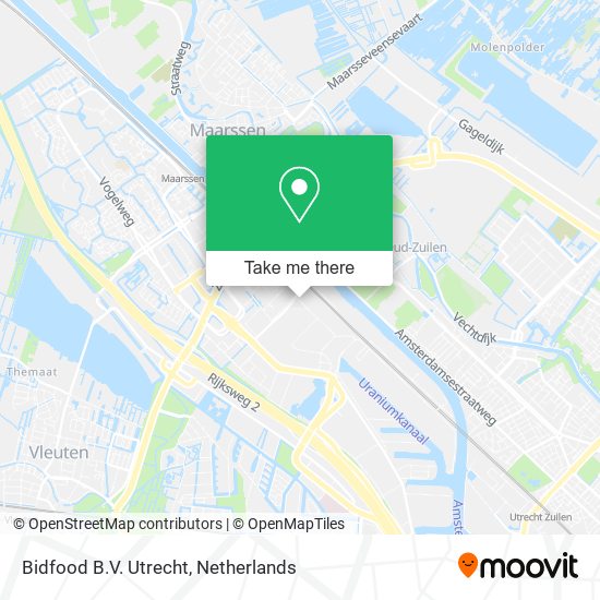 Bidfood B.V. Utrecht map