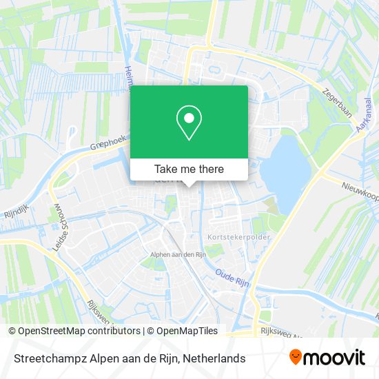 Streetchampz Alpen aan de Rijn Karte