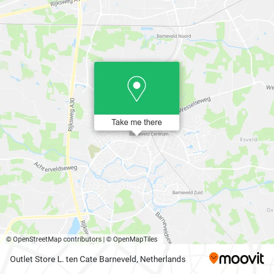 Outlet Store L. ten Cate Barneveld Karte