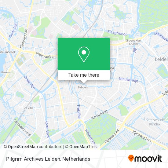 Pilgrim Archives Leiden map