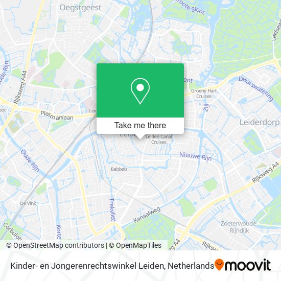 Kinder- en Jongerenrechtswinkel Leiden Karte