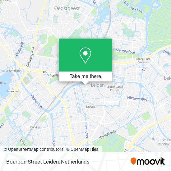 Bourbon Street Leiden map