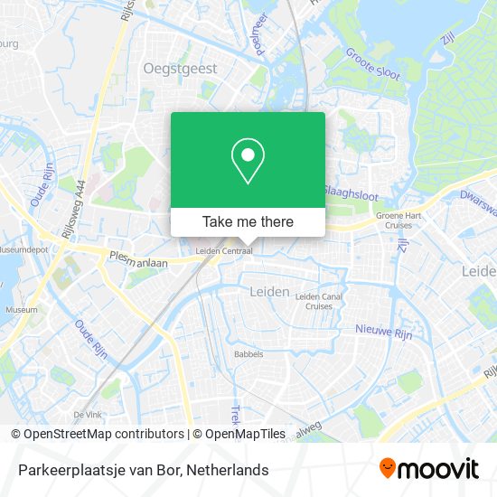 Parkeerplaatsje van Bor map