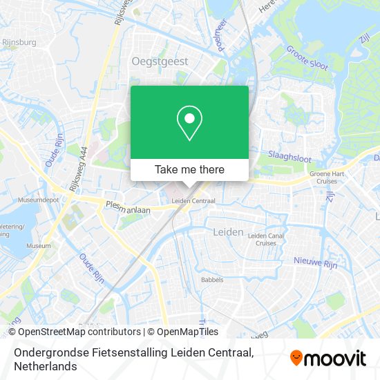 Ondergrondse Fietsenstalling Leiden Centraal map