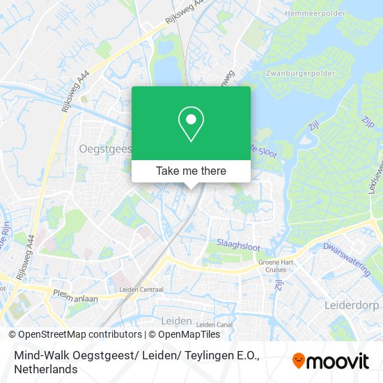 Mind-Walk Oegstgeest/ Leiden/ Teylingen E.O. map