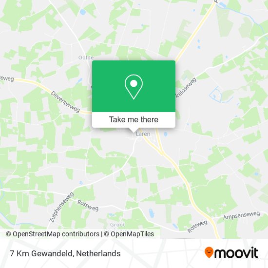 7 Km Gewandeld Karte