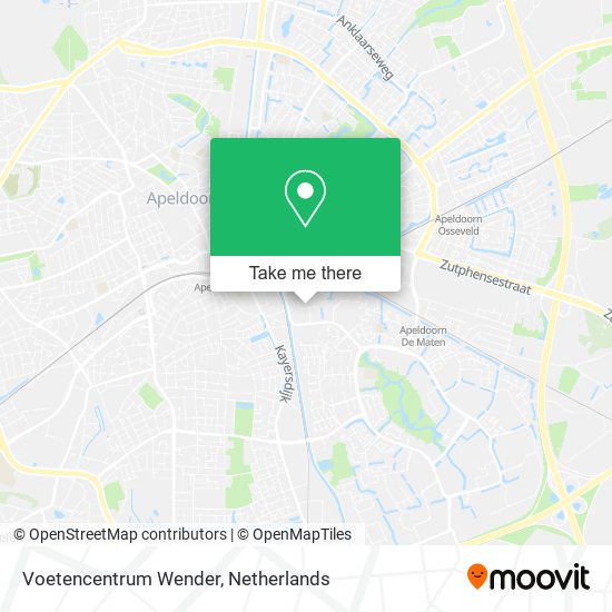 Voetencentrum Wender map