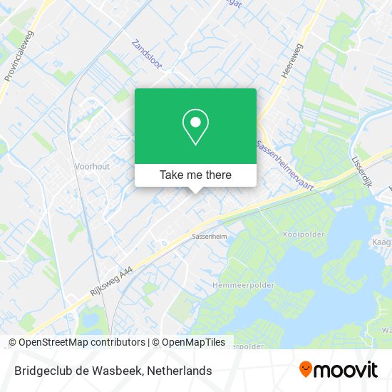 Bridgeclub de Wasbeek map