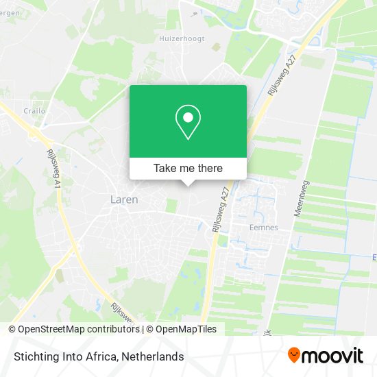 Stichting Into Africa map