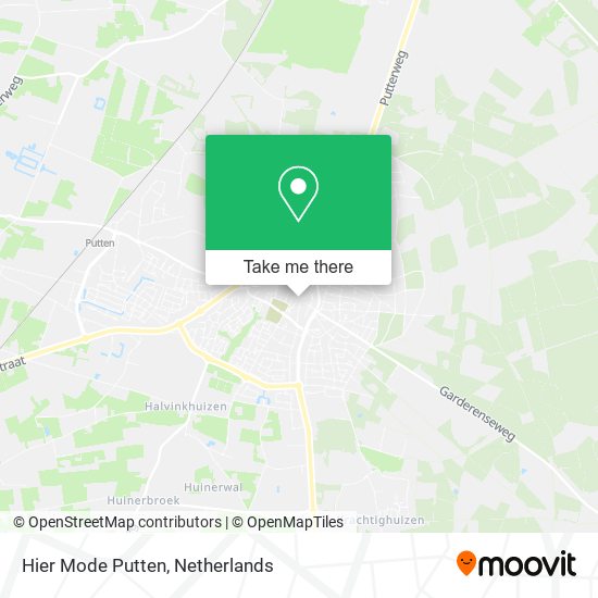 Hier Mode Putten Karte