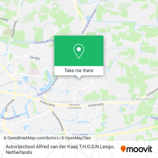 Autorijschool Alfred van der Kaaij T.H.O.D.N Lesgo map