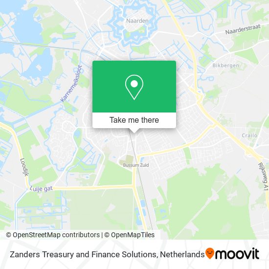 Zanders Treasury and Finance Solutions map