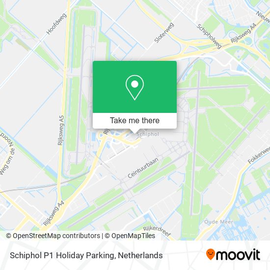 Schiphol P1 Holiday Parking Karte