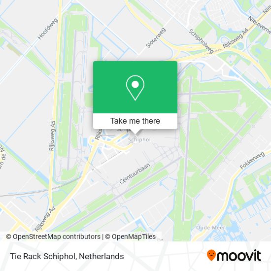 Tie Rack Schiphol map