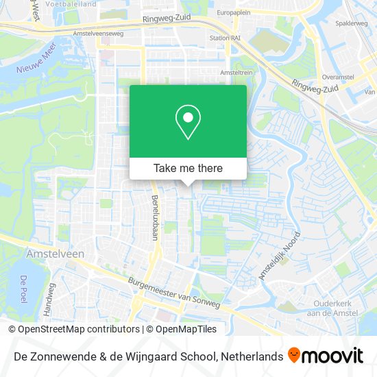 De Zonnewende & de Wijngaard School map