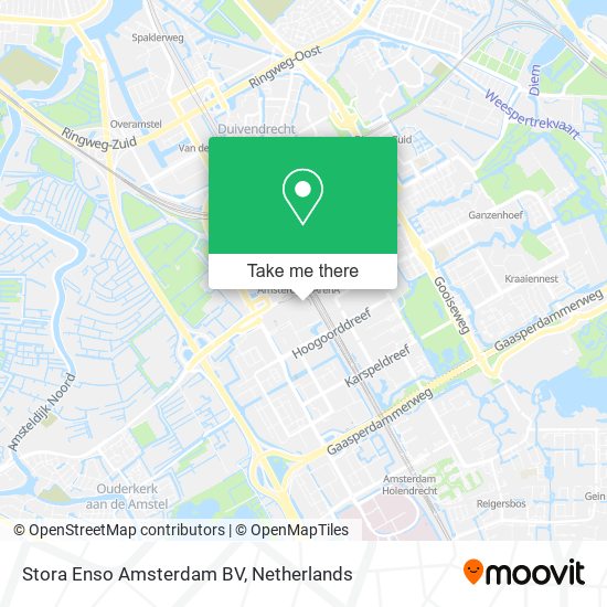 Stora Enso Amsterdam BV map