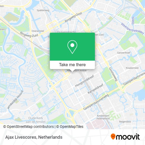 Ajax Livescores map