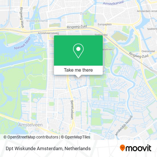 Dpt Wiskunde Amsterdam map