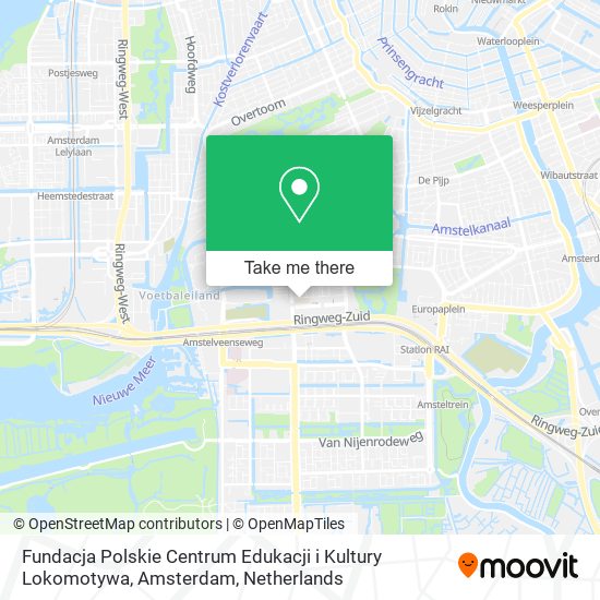 Fundacja Polskie Centrum Edukacji i Kultury Lokomotywa, Amsterdam map