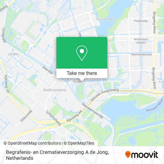 Begrafenis- en Crematieverzorging A de Jong map