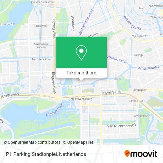 P1 Parking Stadionplei map
