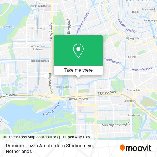 Domino's Pizza Amsterdam Stadionplein Karte