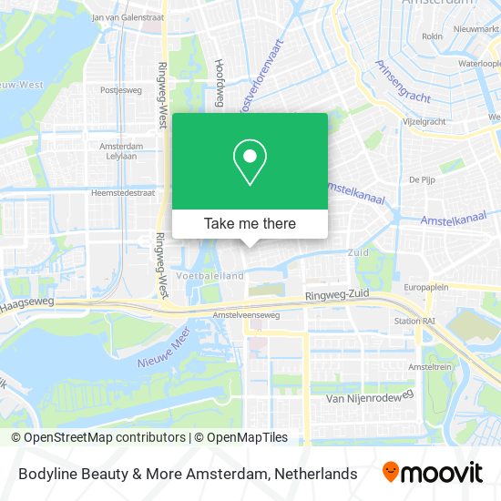 Bodyline Beauty & More Amsterdam map