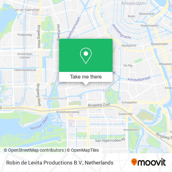 Robin de Levita Productions B.V. map