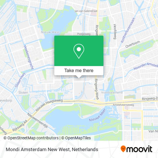 Mondi Amsterdam New West map