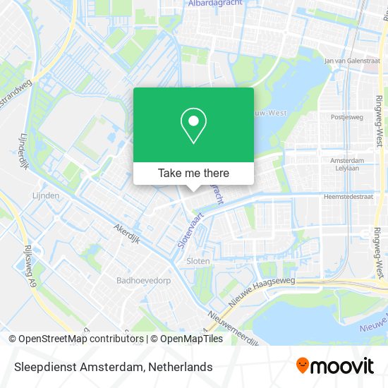 Sleepdienst Amsterdam map