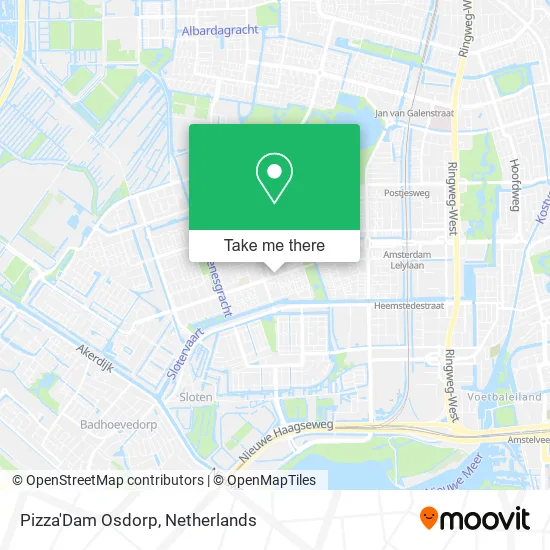 Pizza'Dam Osdorp map