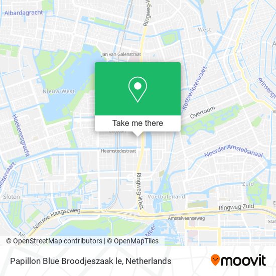 Papillon Blue Broodjeszaak le map