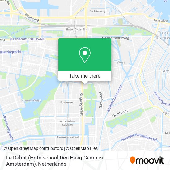 Le Début (Hotelschool Den Haag Campus Amsterdam) Karte