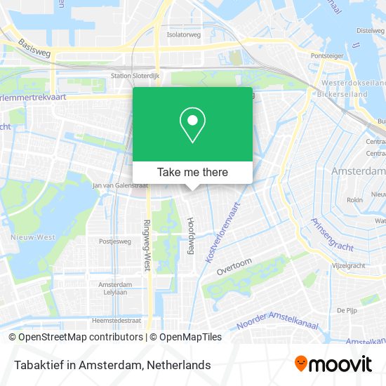 Tabaktief in Amsterdam Karte