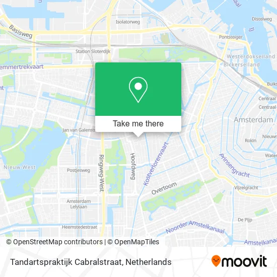 Tandartspraktijk Cabralstraat map