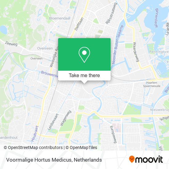 Voormalige Hortus Medicus Karte