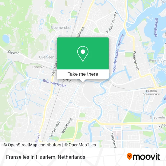Franse les in Haarlem map