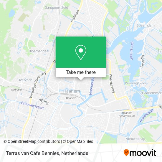 Terras van Cafe Bennies map