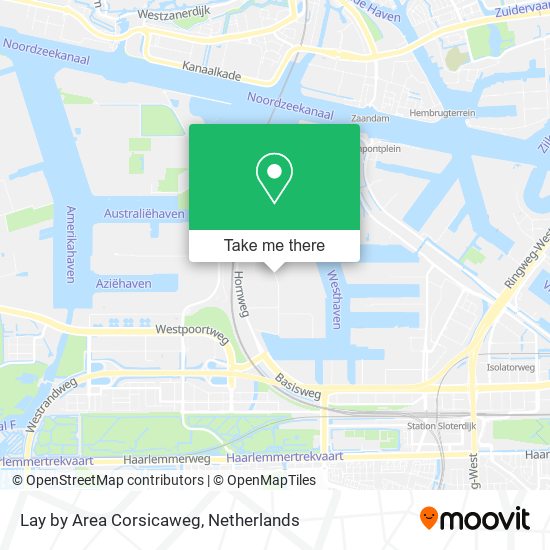 Lay by Area Corsicaweg map