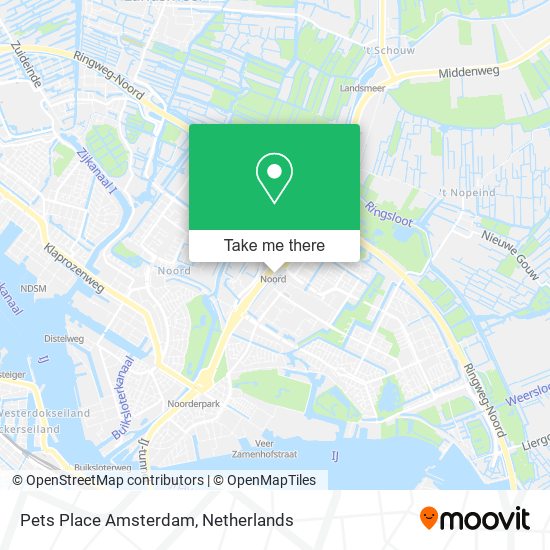 Pets Place Amsterdam map