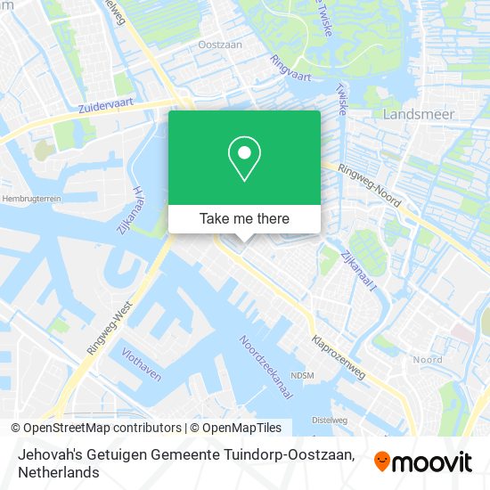 Jehovah's Getuigen Gemeente Tuindorp-Oostzaan map