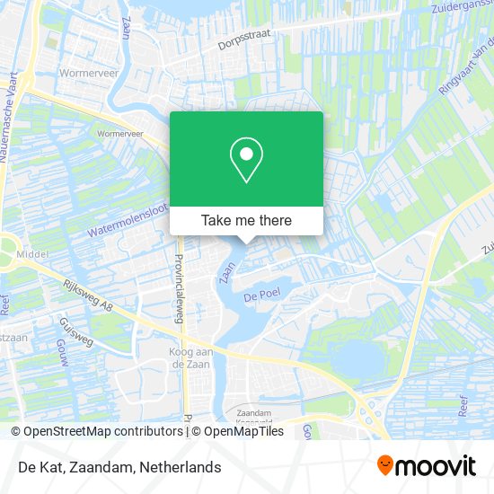 De Kat, Zaandam map