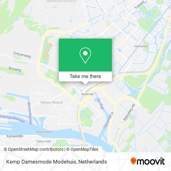 Kemp Damesmode Modehuis map