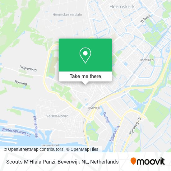 Scouts M'Hlala Panzi, Beverwijk NL map