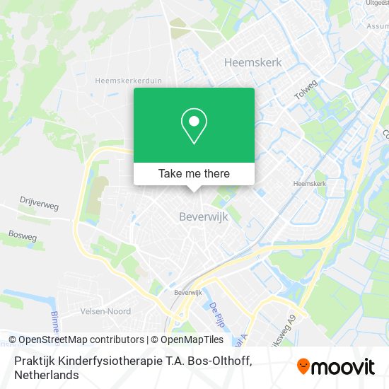 Praktijk Kinderfysiotherapie T.A. Bos-Olthoff map