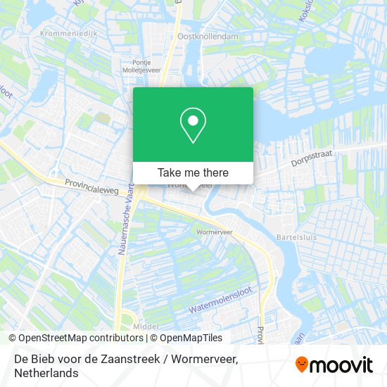 De Bieb voor de Zaanstreek / Wormerveer Karte