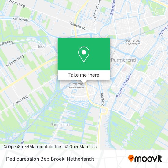 Pedicuresalon Bep Broek map